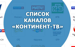 Список платных и бесплатных каналов «Континент-TB»